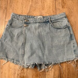 Zara Sky Blue Denim Shorts